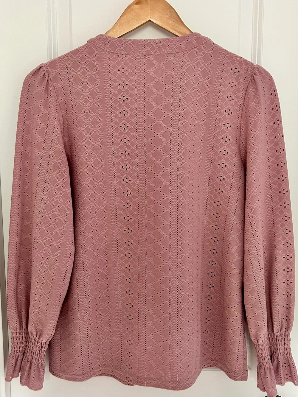 Grace Karin Rose Eyelet Peasant Blouse